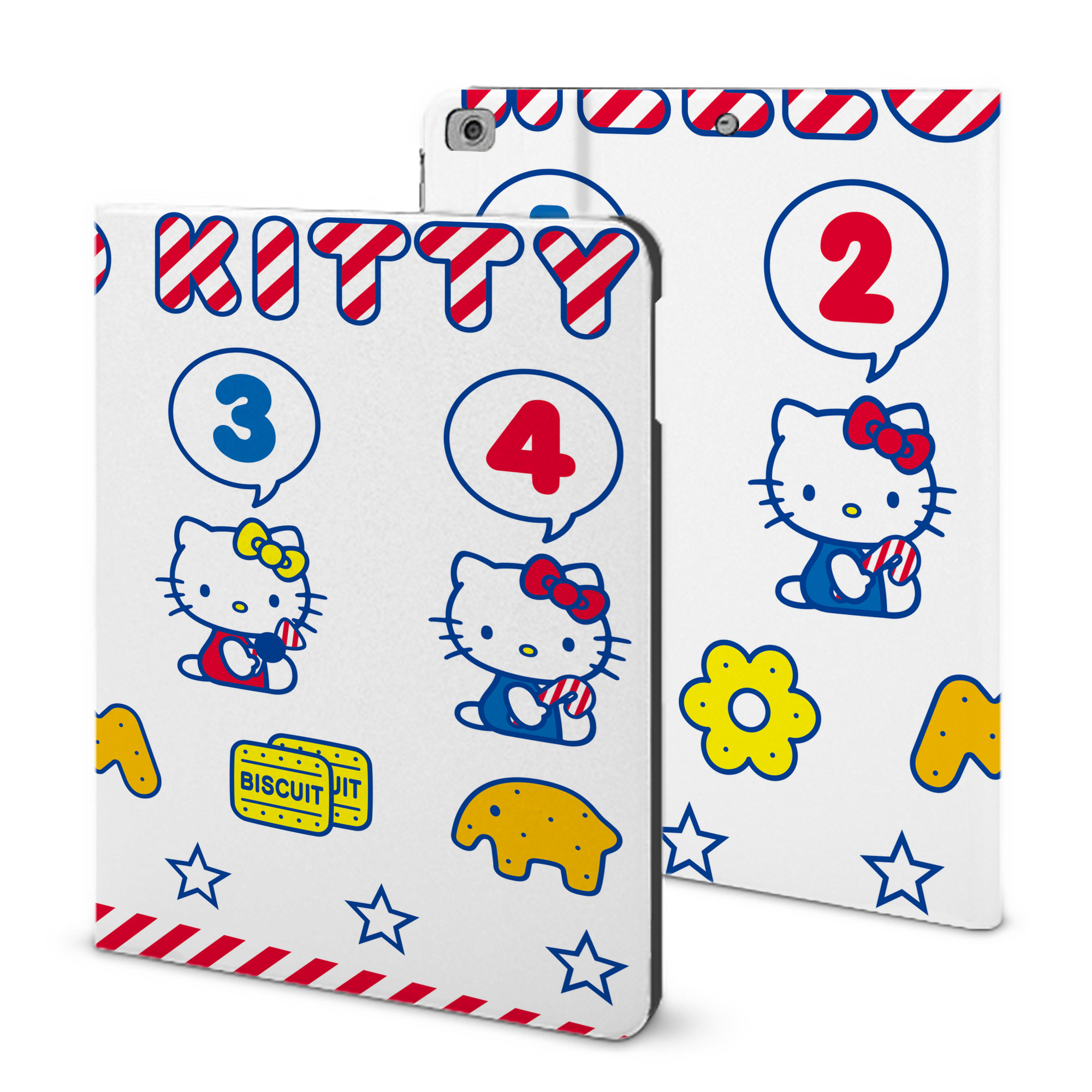（画像用） Hello Kitty ハローキティ IPad ケース ブック型 PUレザー TPU 耐衝撃 軽量 薄型 ペン収納なし 全面保護 IPad 各モデル対応